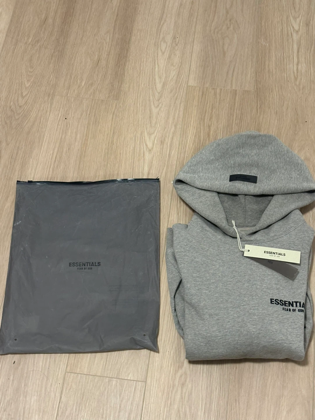 9 days used ESSENTIALS  Grey Hoodie with tag and dust bag