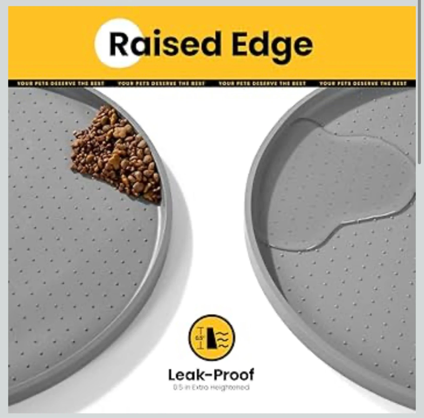 New Silicone Pet Food Mat Grey - photo 2