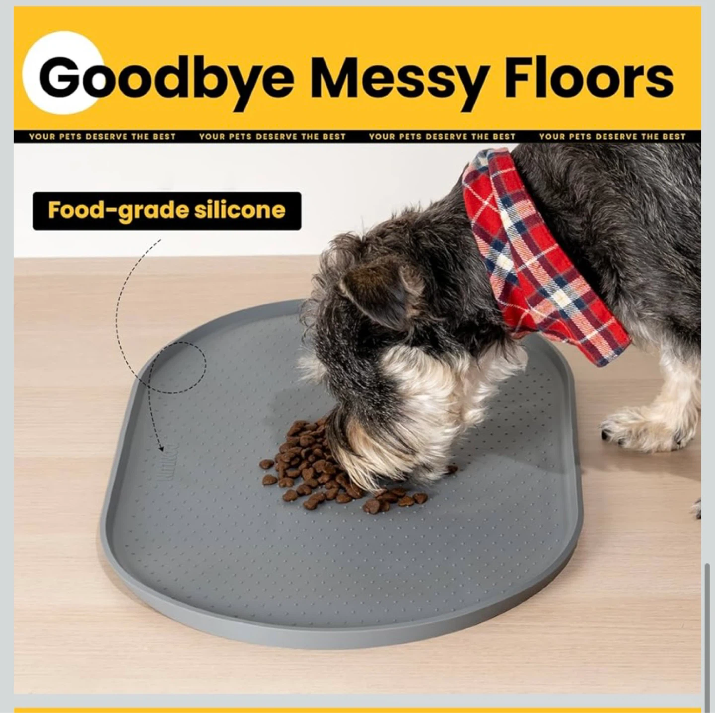 New Silicone Pet Food Mat Grey - photo 4