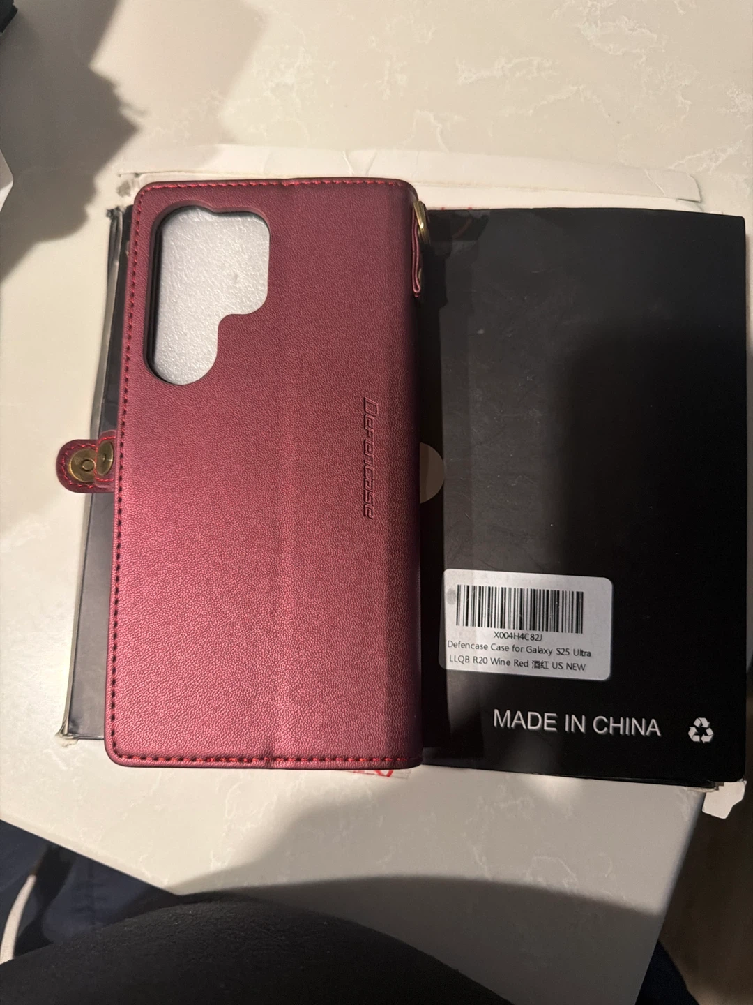 Defencase Wallet Phone Case for Samsung S25 Ultra - Wine Red - photo 2