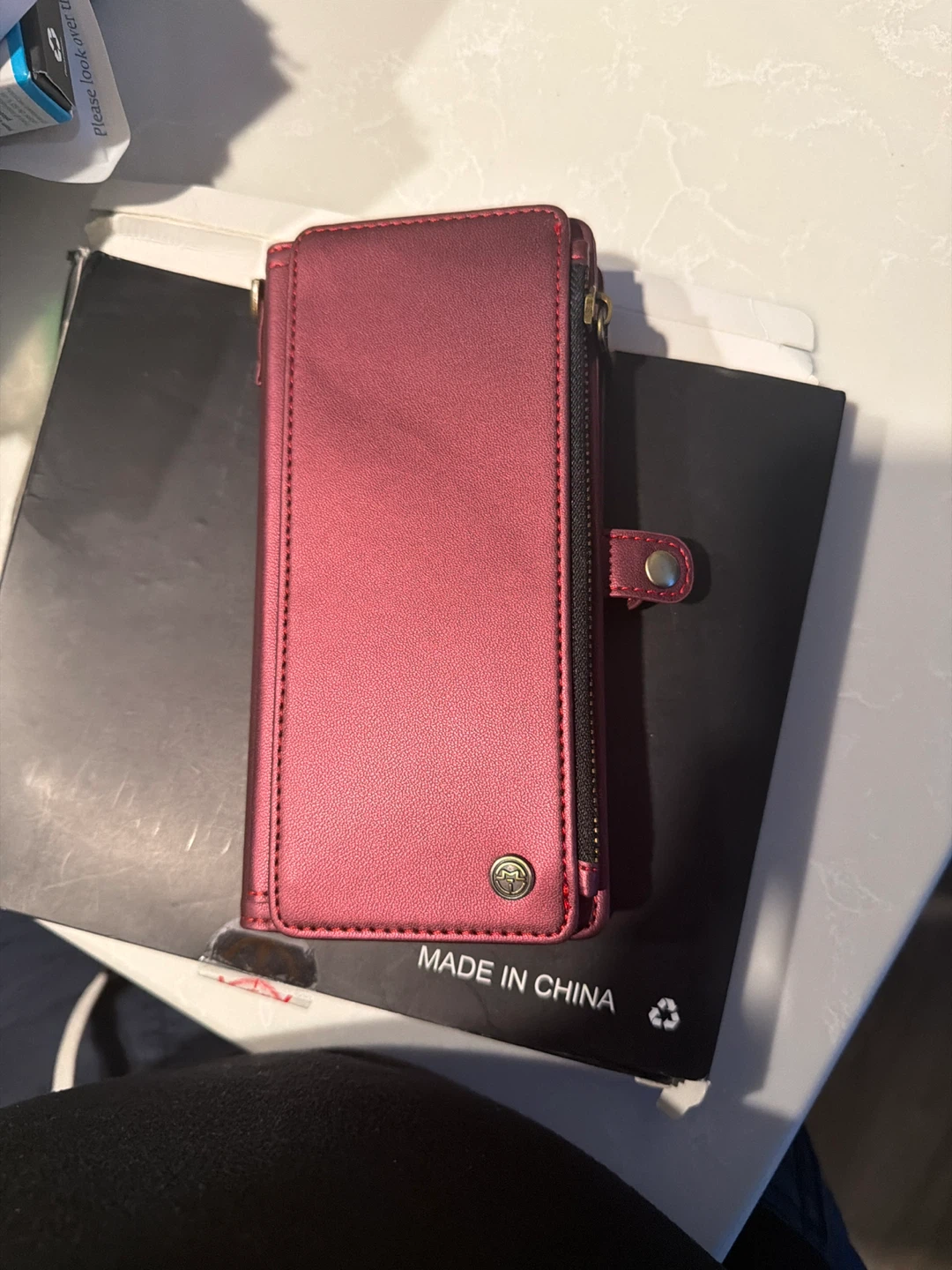 Defencase Wallet Phone Case for Samsung S25 Ultra - Wine Red - photo 4