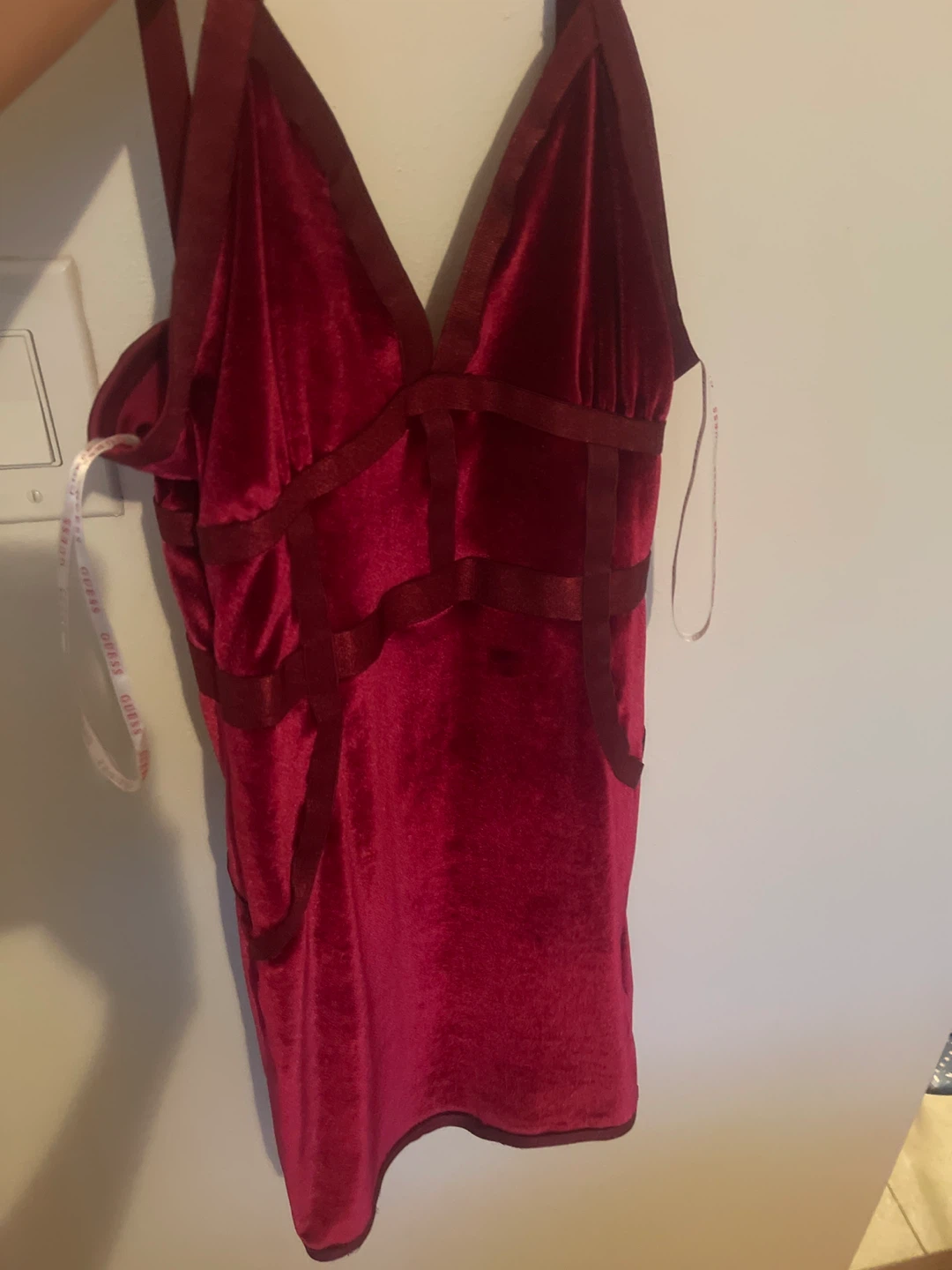 Guess Velour Dress - Burgundy - photo 2