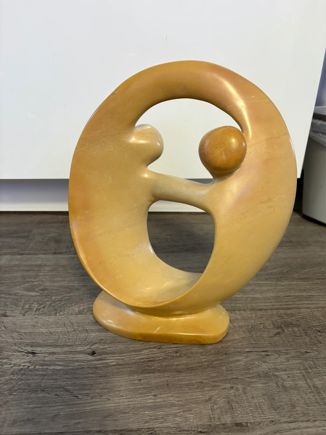 African Soap Stone Dancing Couple Sculpture - photo 3