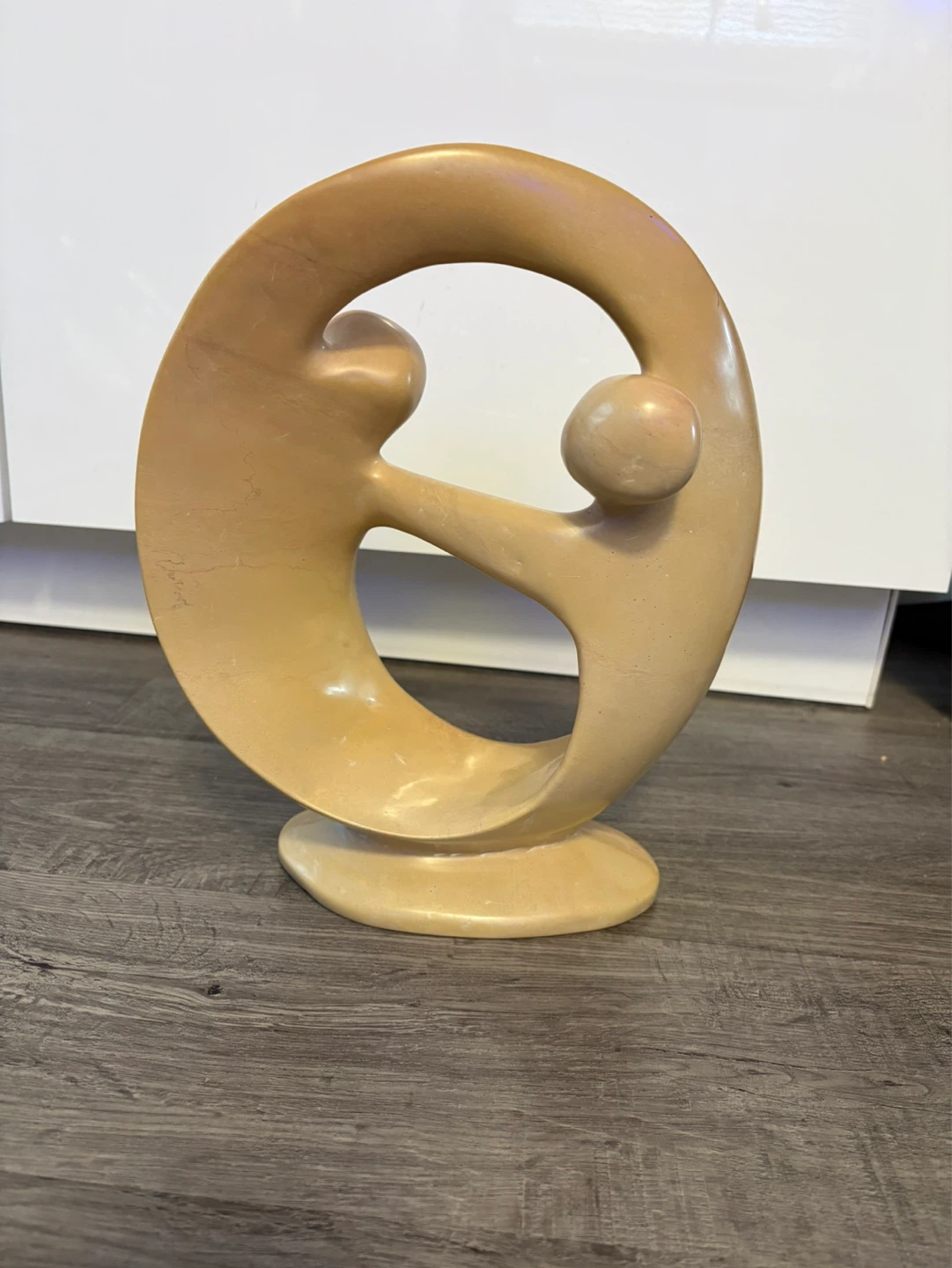 African Soap Stone Dancing Couple Sculpture