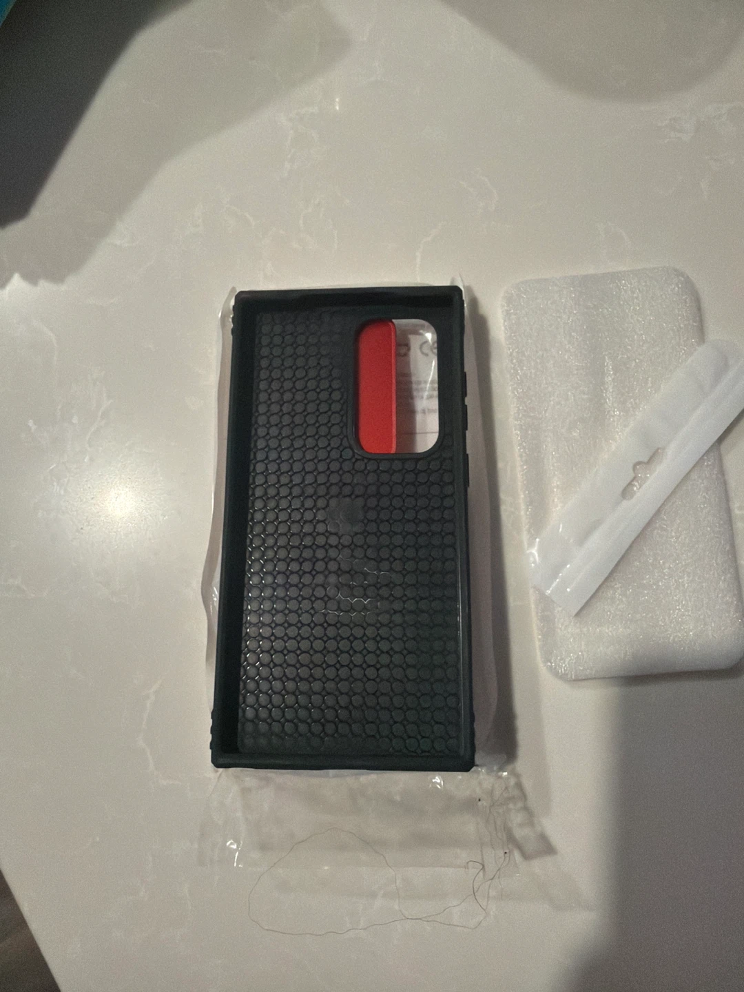 Red Phone Case with Ring Holder and Slide Camera Cover S24 ultra - photo 2