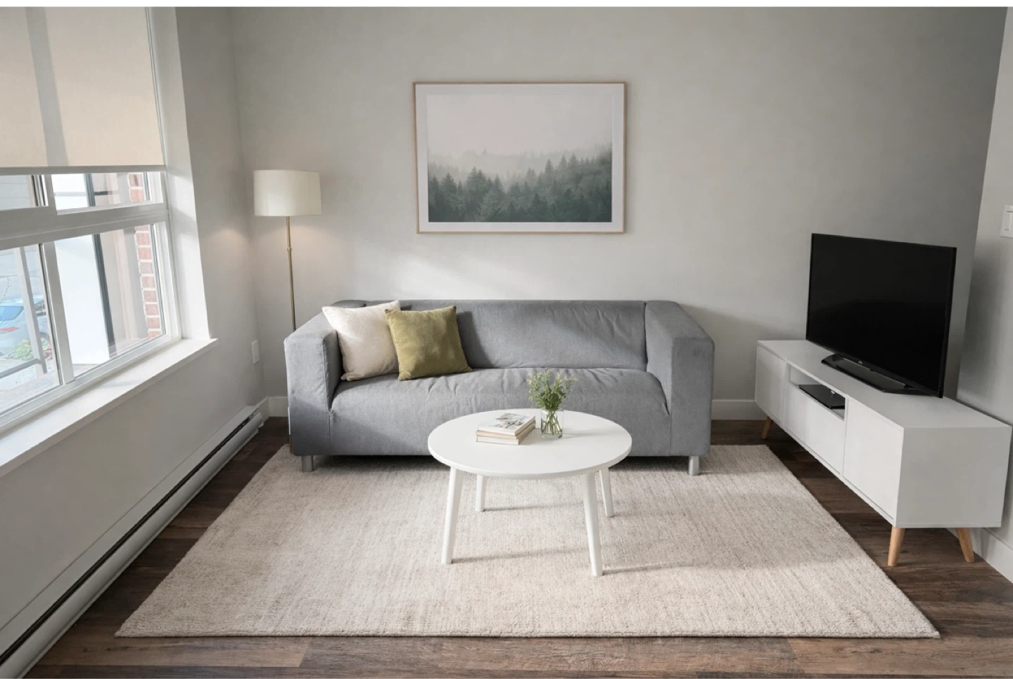 Grey Modern Gray IKEA Sofa – Like New, Minimal UseLoveseat Sofa