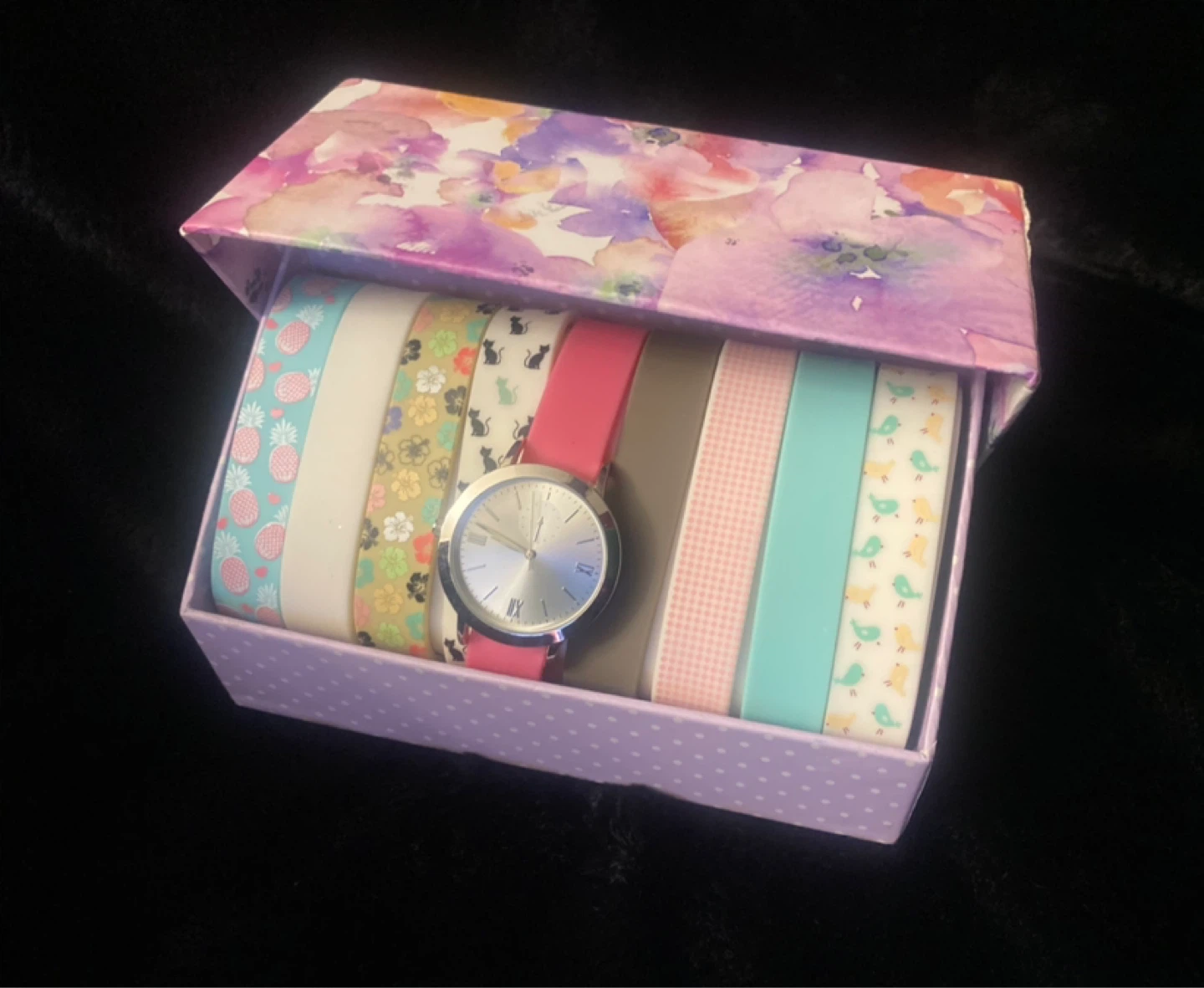 🌱  FMD Interchangeable Watch Gift Set - 9 Fun Bands & Floral Box - photo 5