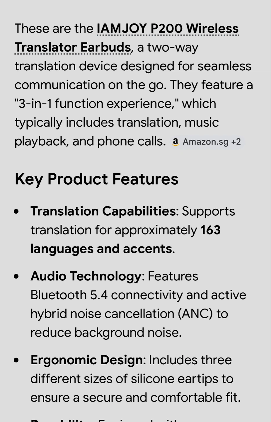 IAMJOY P200 Wireless Translator Earbuds - photo 5