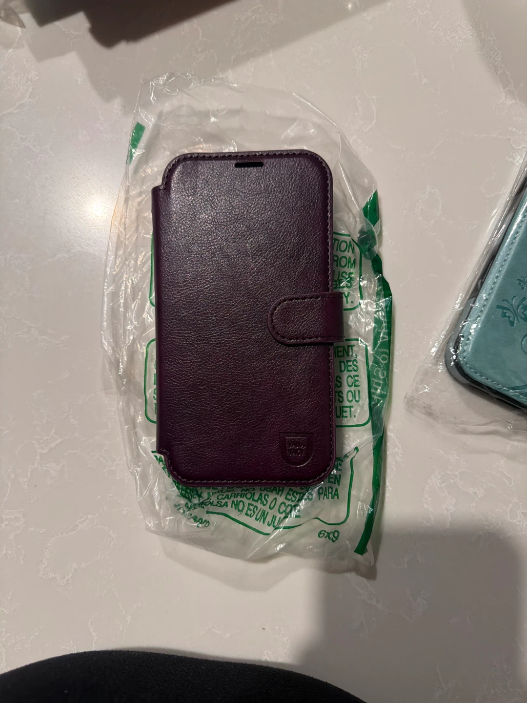 Purple Leather Flip Phone Case Ip 15 pro - photo 2