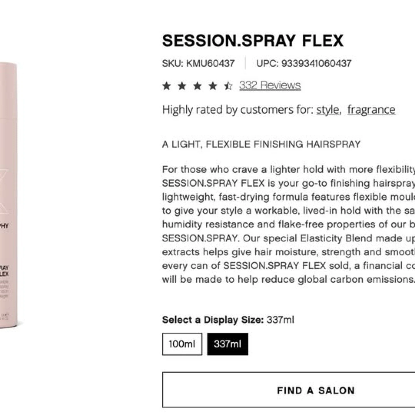 Kevin.Murphy Session Spray Flex Hairspray 337ml - photo 4