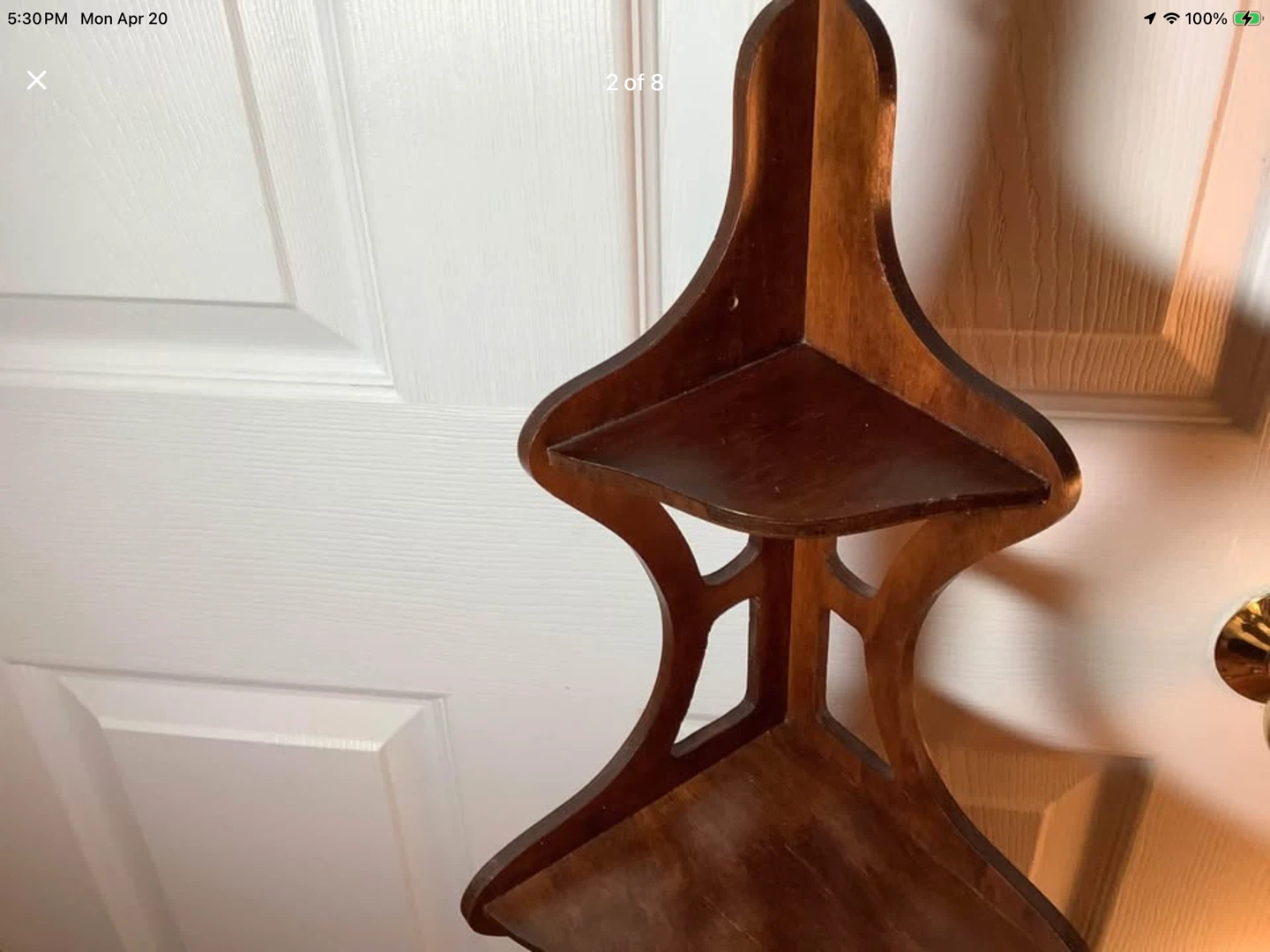 Vtg Four Tiered Maple Wood Corner Wall Shelf 🐞 - photo 2
