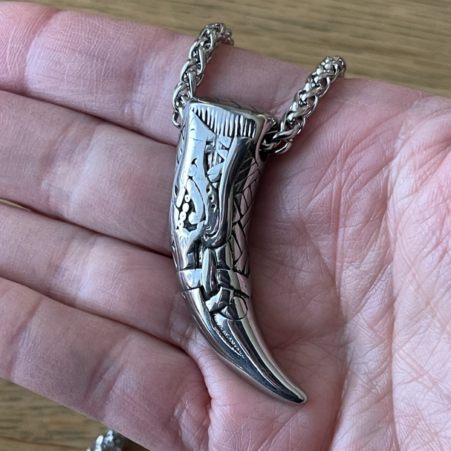 Viking-style wolf tooth Stainless steel necklace - photo 5