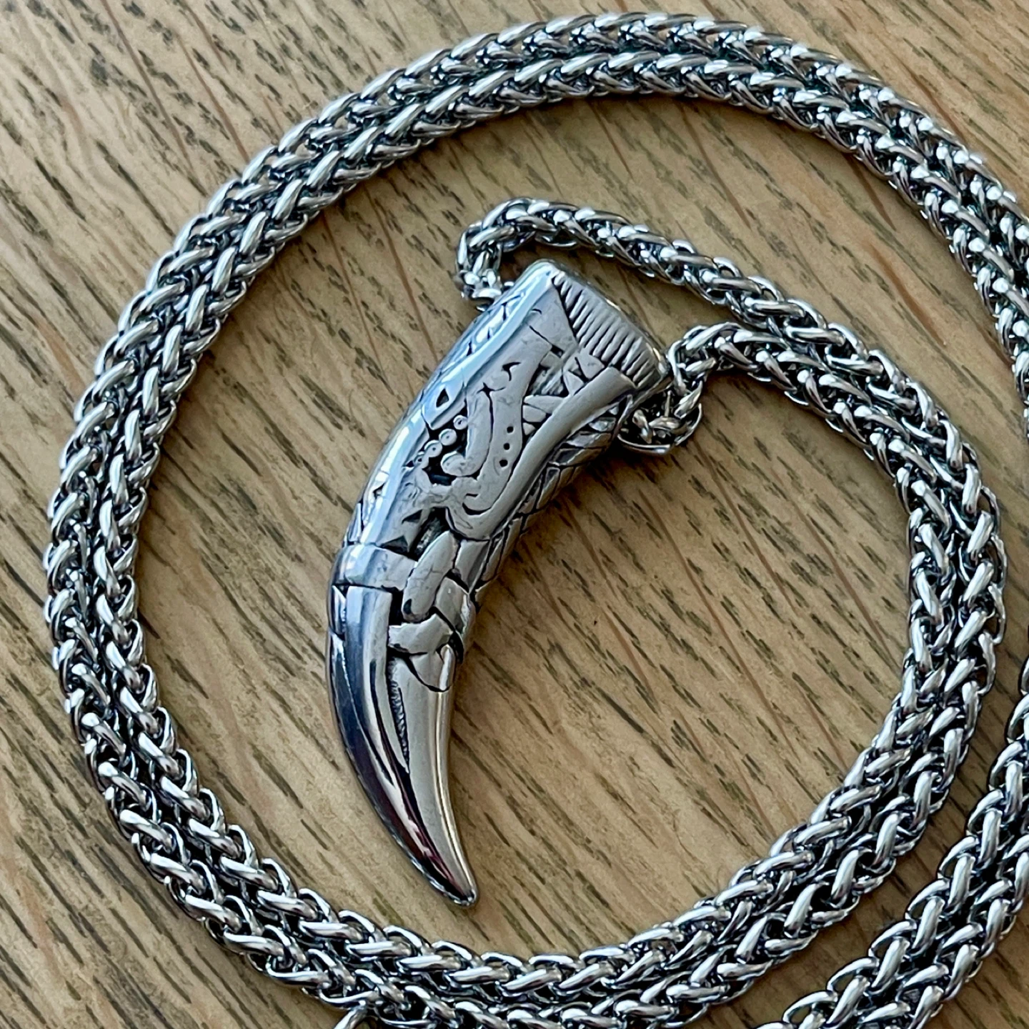 Viking-style wolf tooth Stainless steel necklace - photo 2