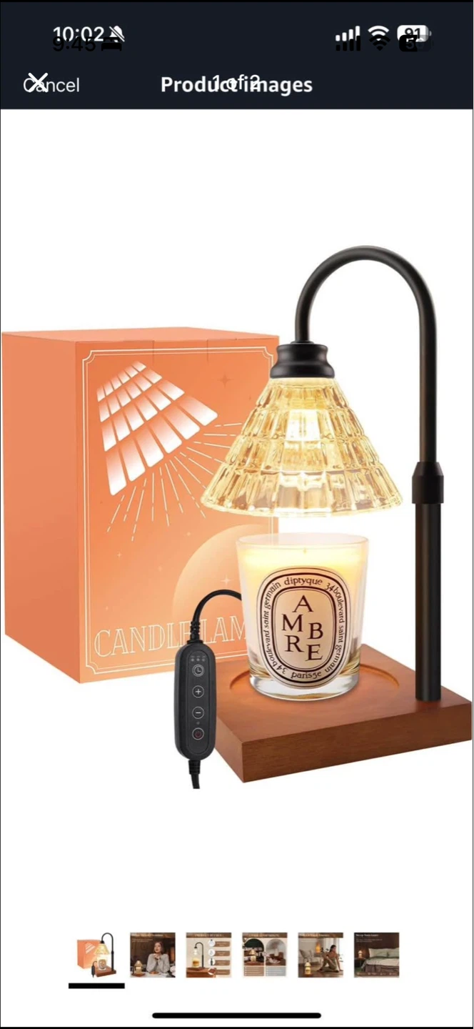 Makytyow Candle Warmer Lamp with Adjustable Timer and Dimmer - photo 2