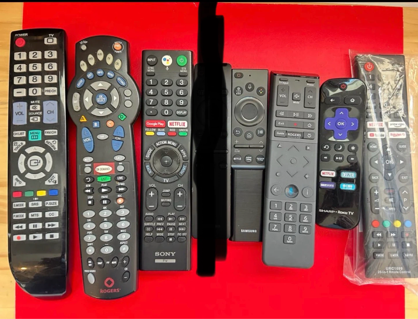TV Remotes: Samsung, Rogers, Sharp Roku