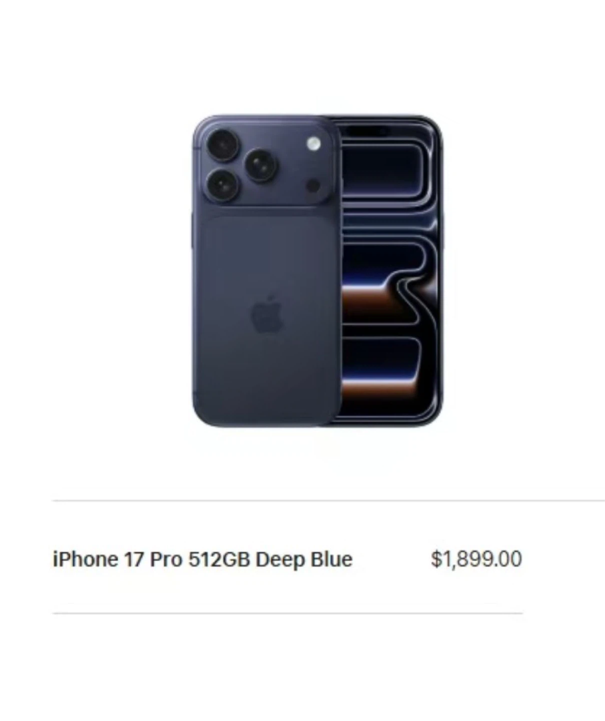 iPhone 17 Pro 512GB Deep Blue