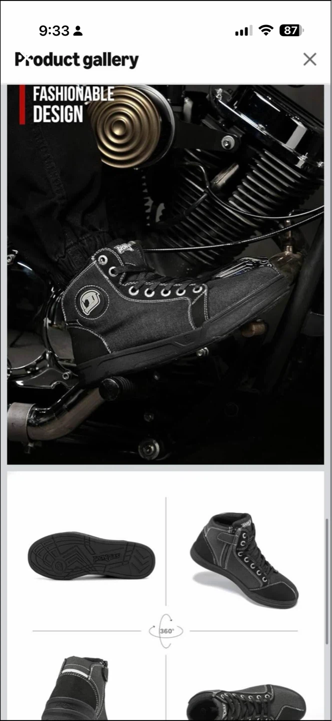 IRON JIA's Motorcycle Riding Boots - Black - photo 2