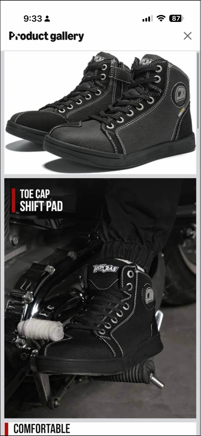 IRON JIA's Motorcycle Riding Boots - Black - photo 5