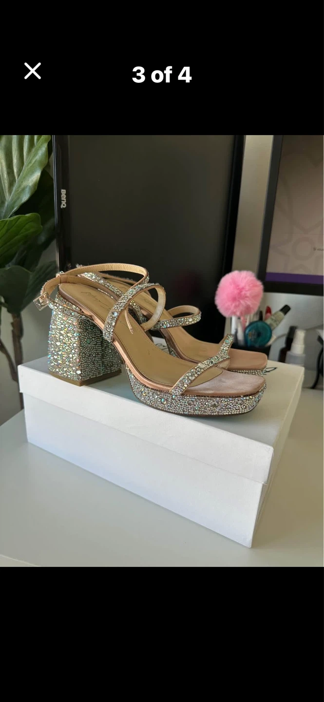 Betsey Johnson SB-Denni Rhinestone Platform Sandals - photo 4
