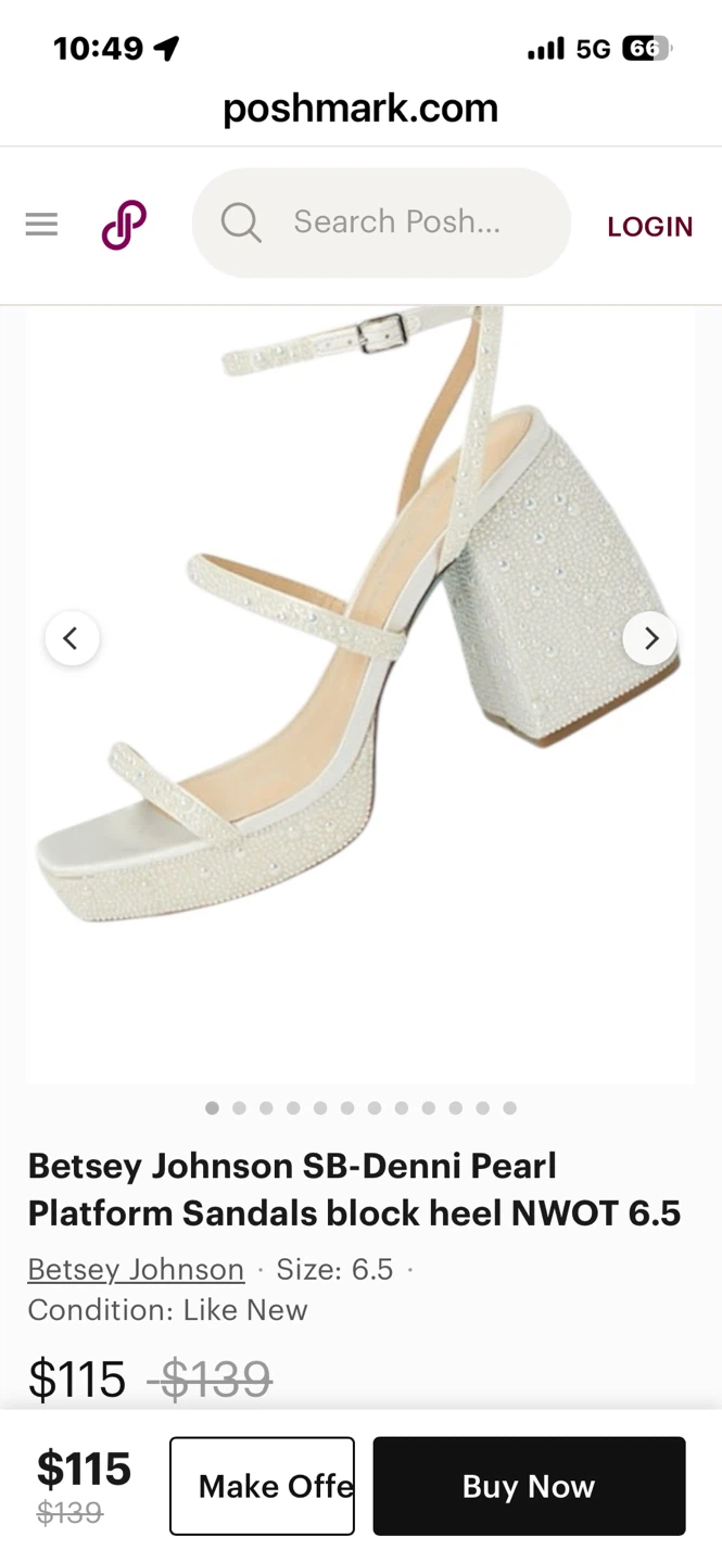 Betsey Johnson SB-Denni Rhinestone Platform Sandals