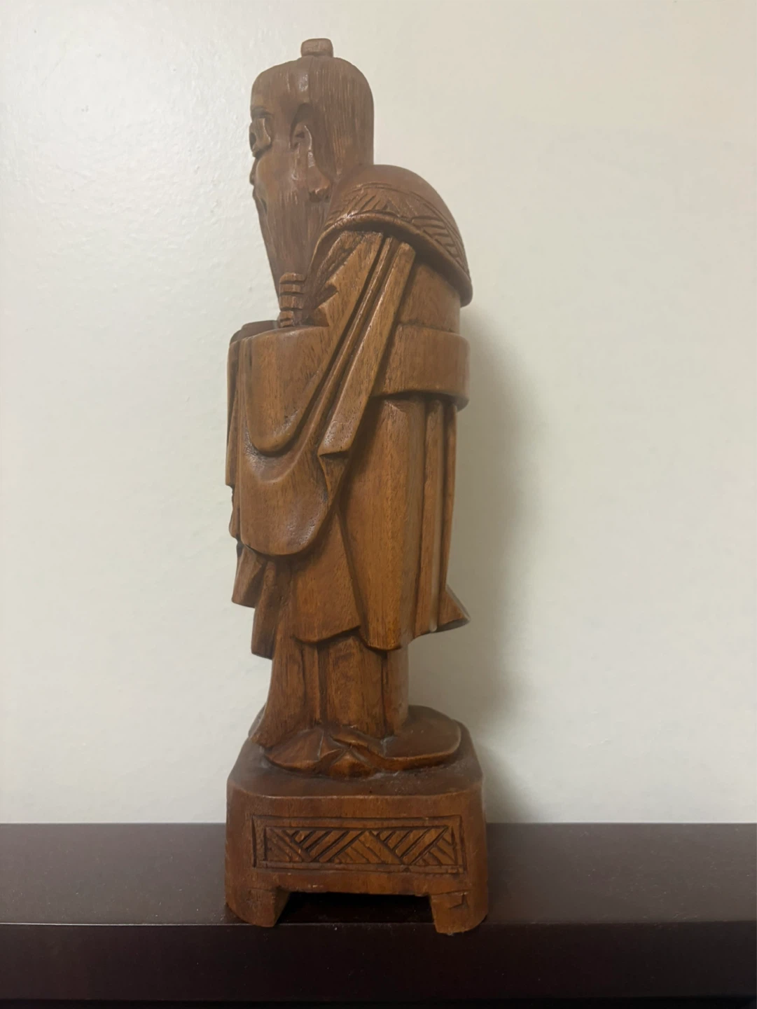 Excellent vintage carved boxwood deity - photo 2