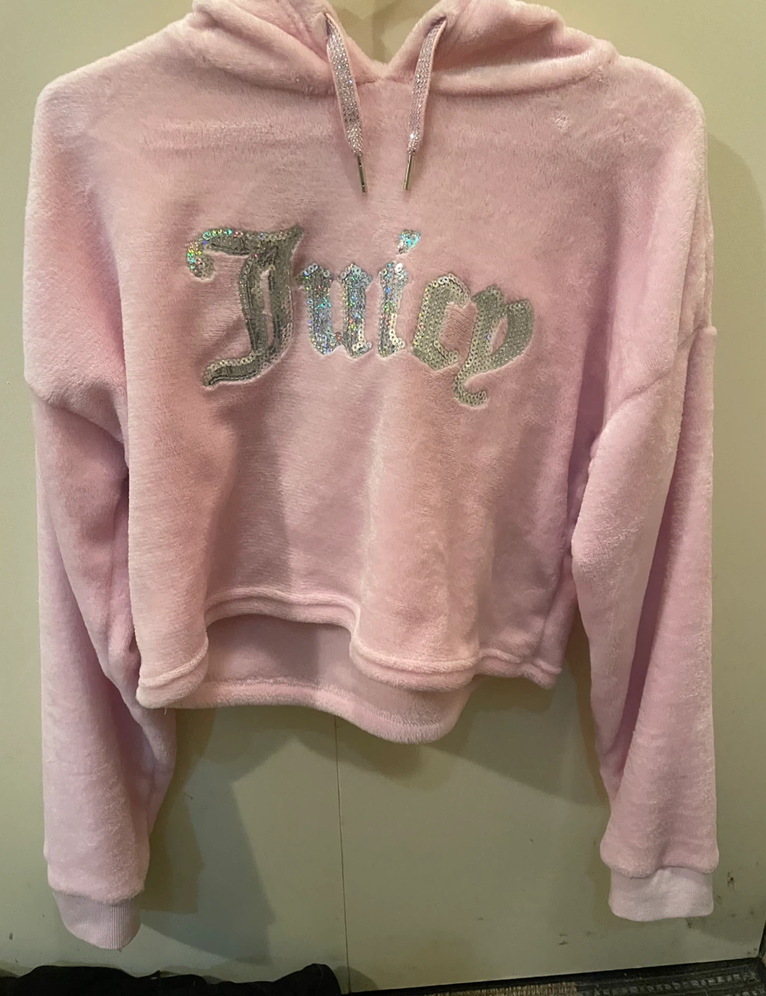 Juicy Couture Pink Velour Cropped Hoodie - photo 5
