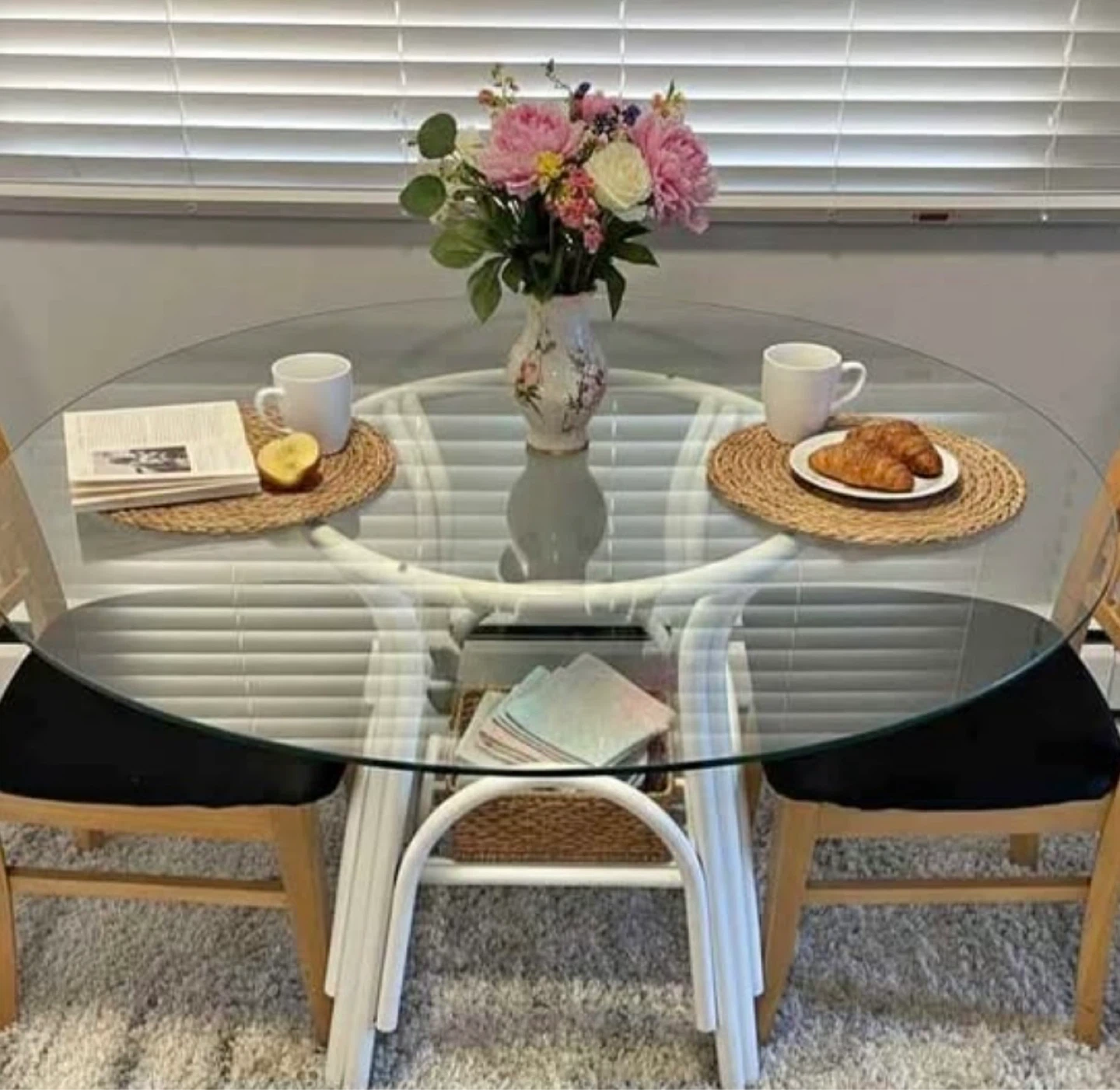 Modern Glass Dining Table – Elegant & Minimal Design