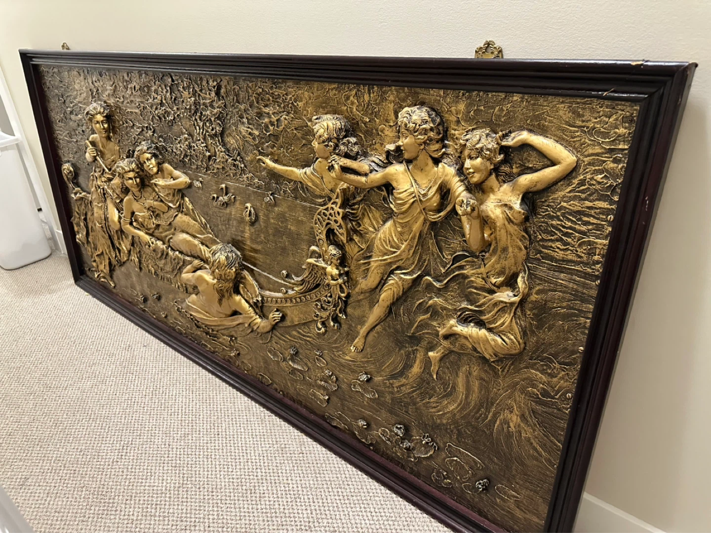 Huge 3D Gold Relief Wall Art