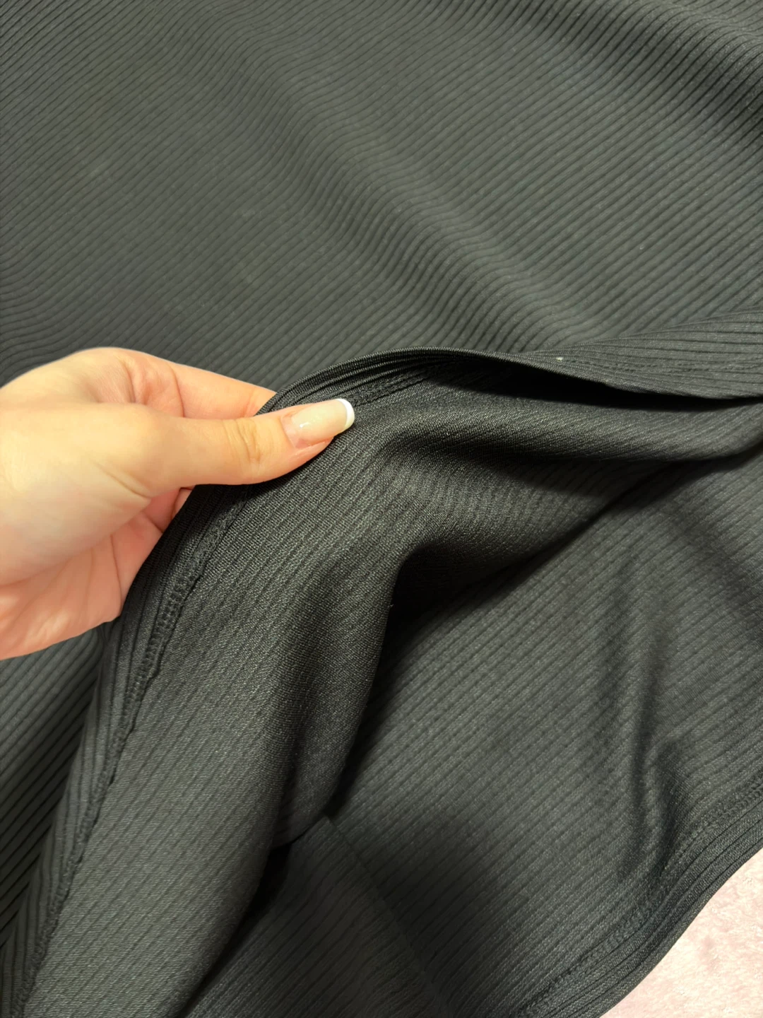 Black Cold Shoulder Ribbed Dress - photo 3