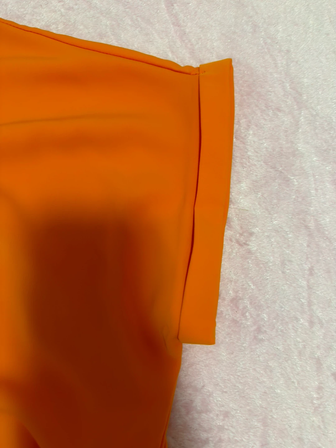 Orange Wrap Dress with Tie Waist - photo 4