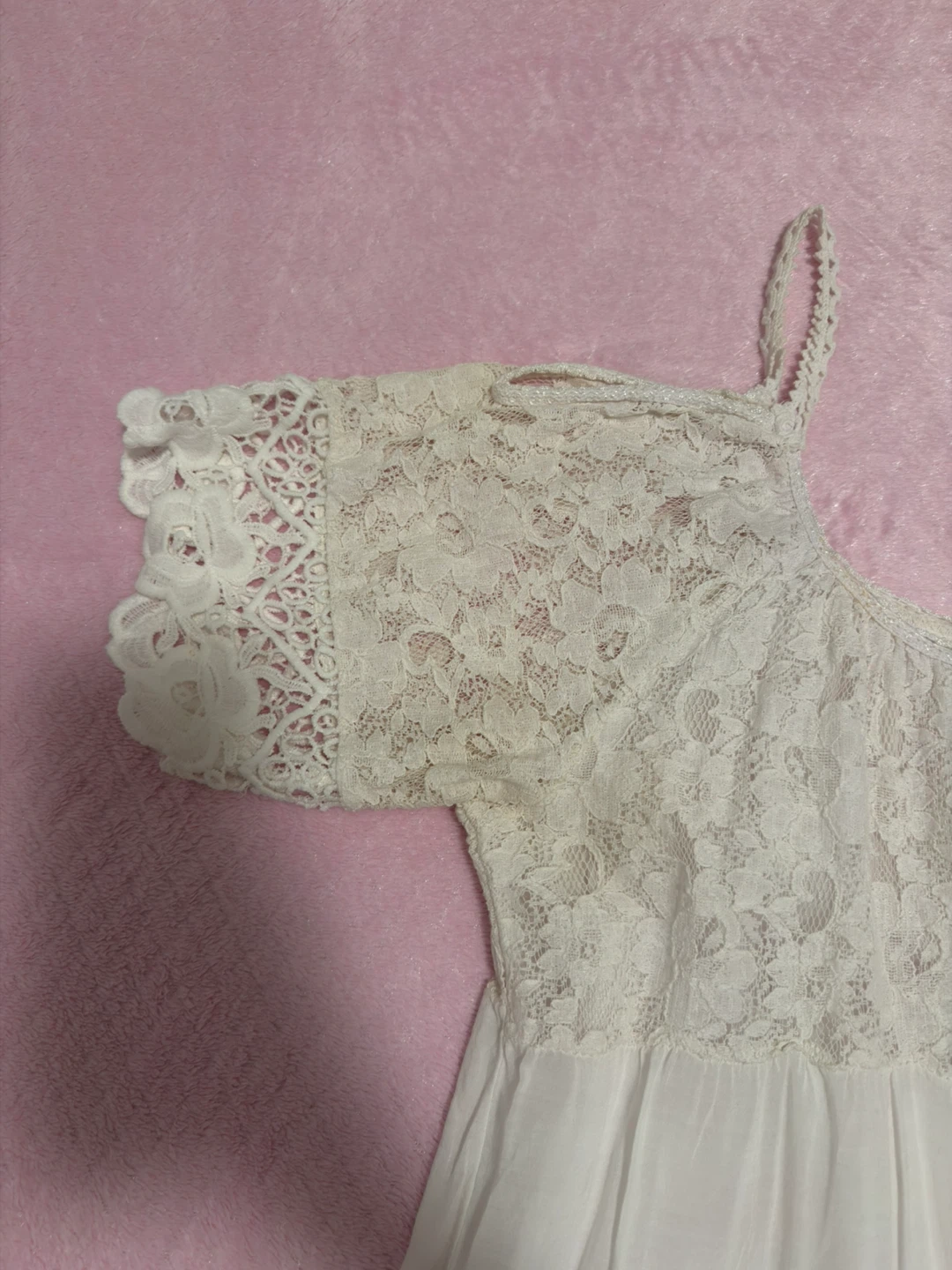 White Lace Tiered Dress - photo 2