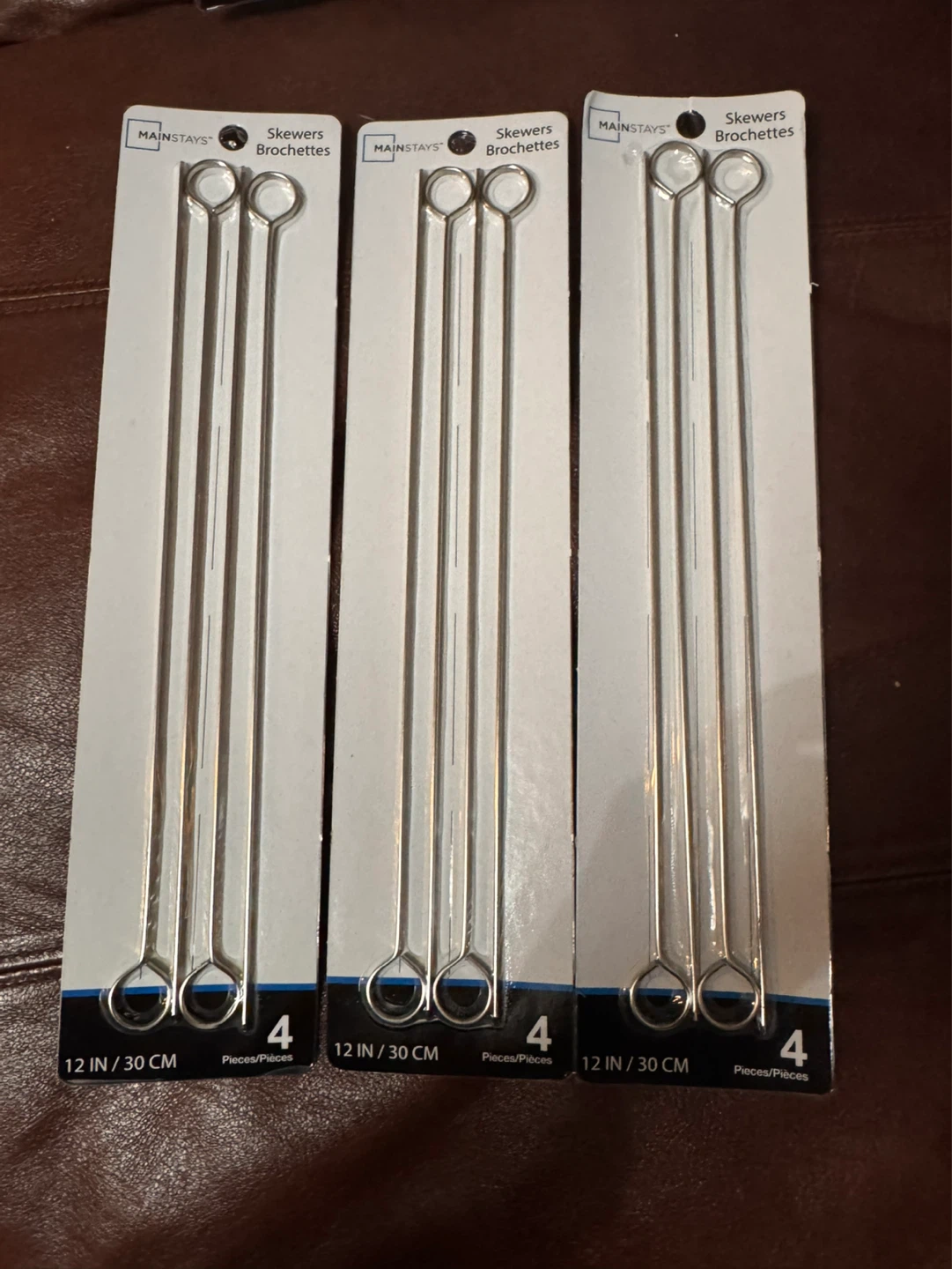 3 packages of Skewers (12 Total).