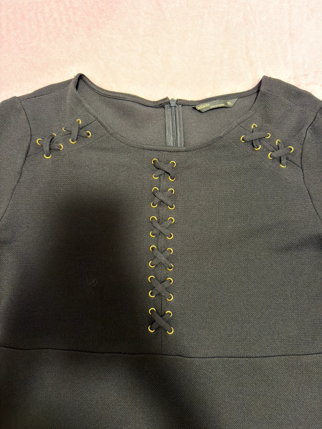 Black Lace-Up Detail Dress - photo 2