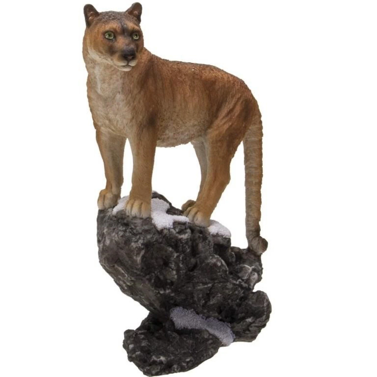 Mountain Lion Statue on Rock