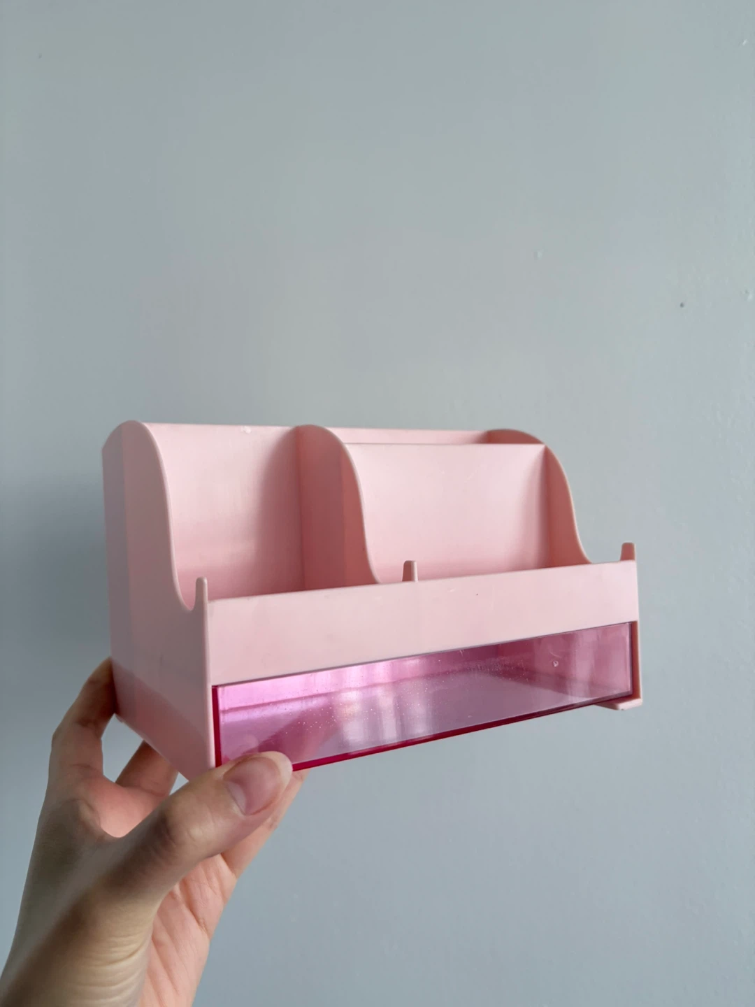 Pink Desk Organizer with Small Drawer - photo 2