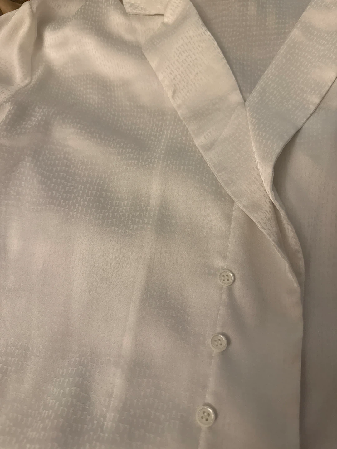 Silk White Long-Sleeve Blouse - photo 2