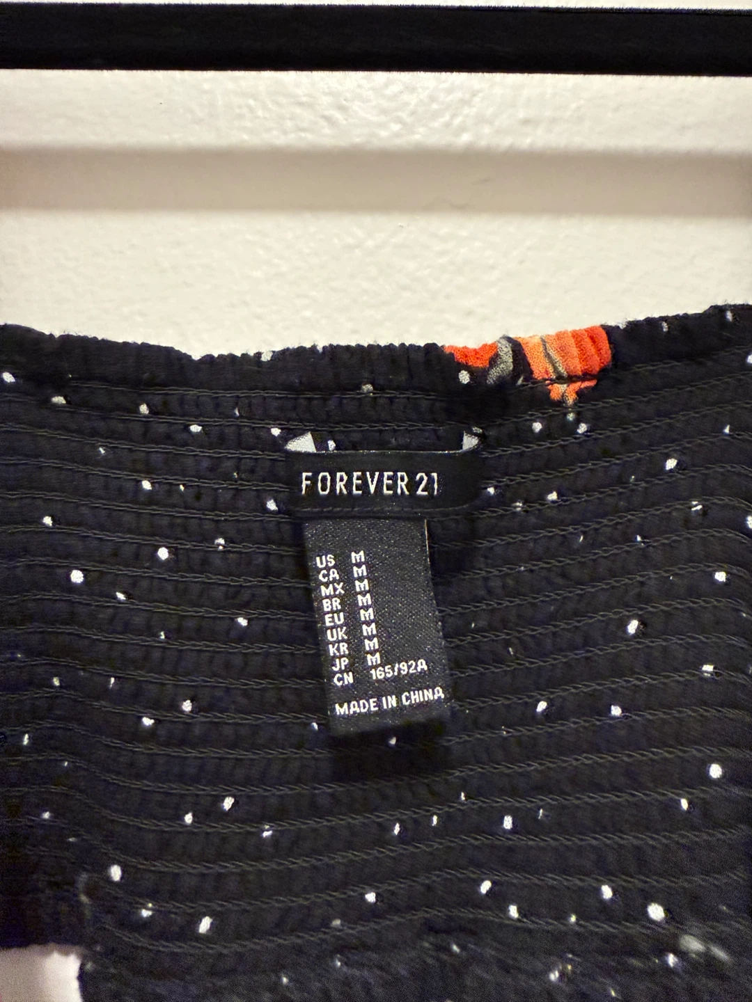 Black Puffy Sleeve Tie Front Crop Top Forever 21 Size Small - photo 2