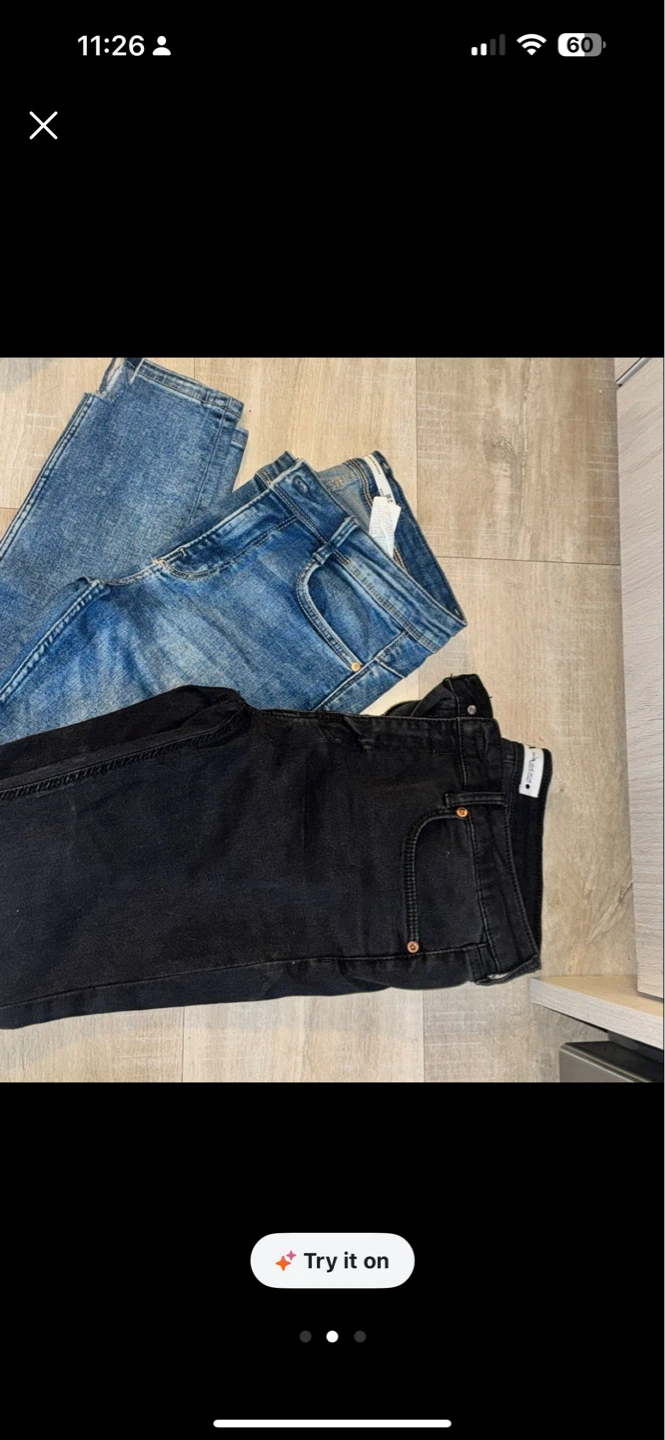 Zara Women's Jeans - Black and Blue Wash