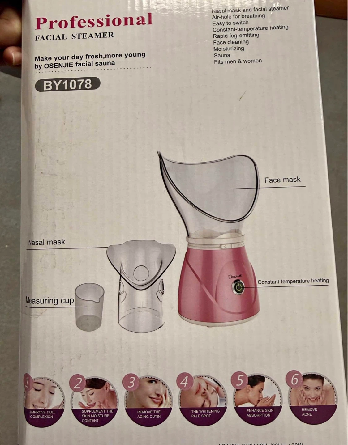 Osenjie Professional Facial Steamer with Nasal Mask