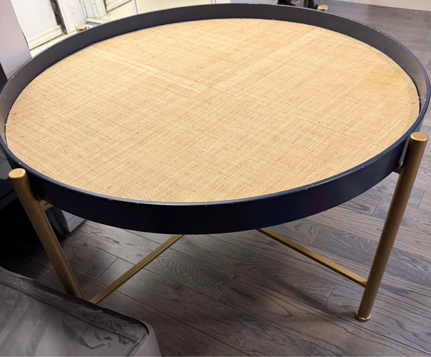 Round Tray Table - Blue and Gold - photo 2