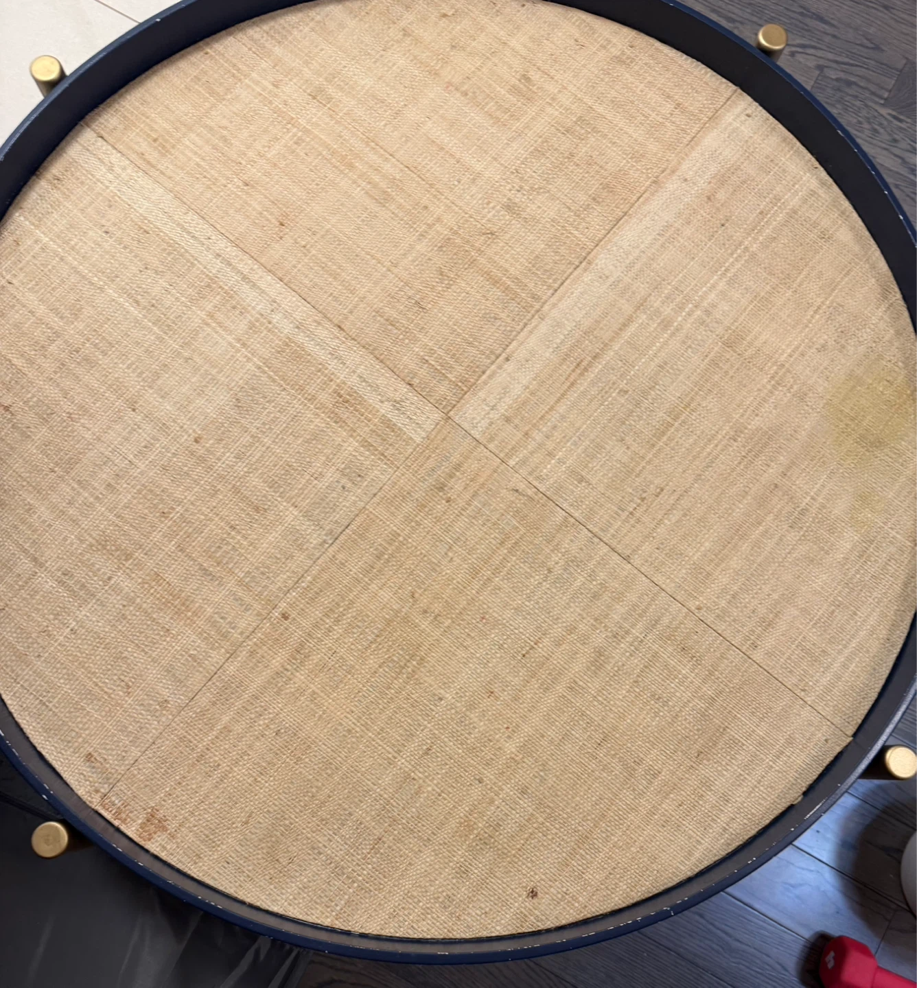 Round Tray Table - Blue and Gold - photo 3