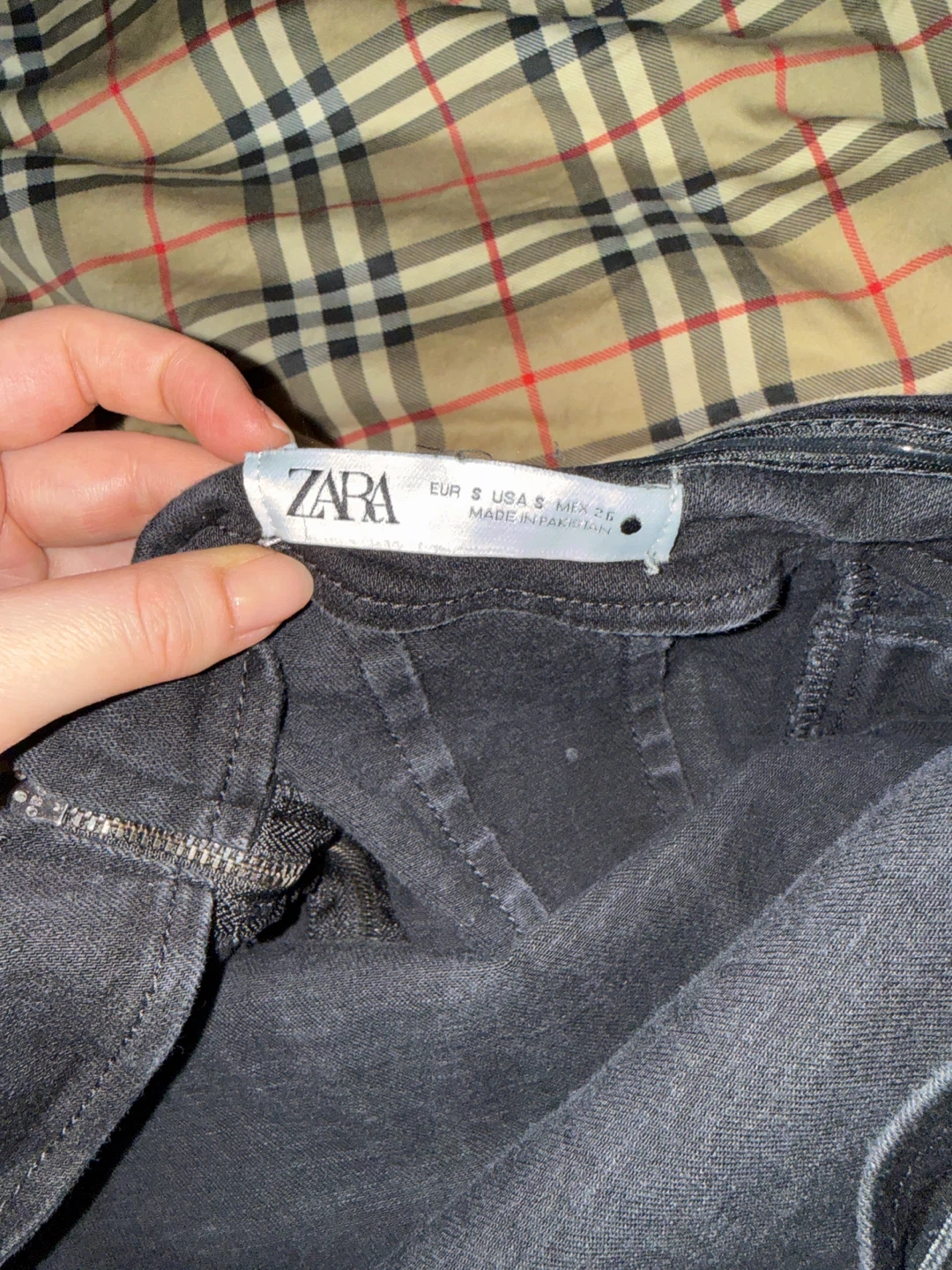 ZARA Black Strapless Denim Dress - photo 5