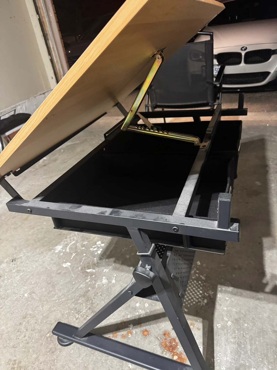 Adjustable Drafting Table with Storage Drawers - photo 4