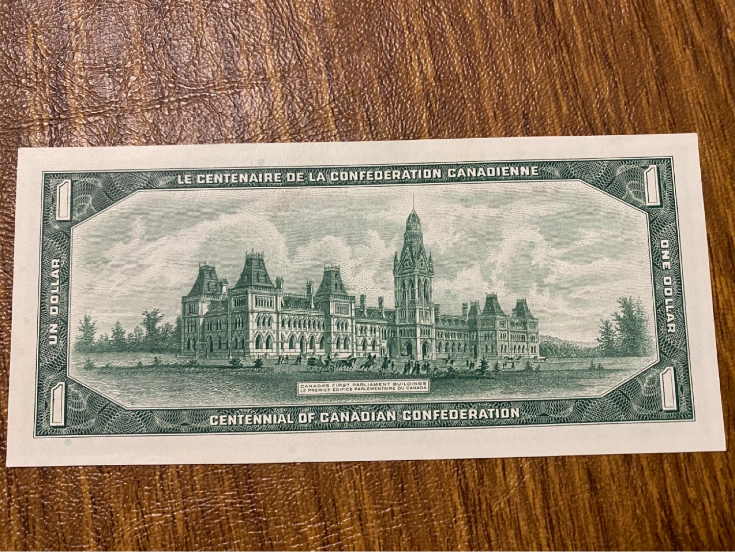 Uncirculated 1967 Canada Centennial One Dollar Bill - photo 2