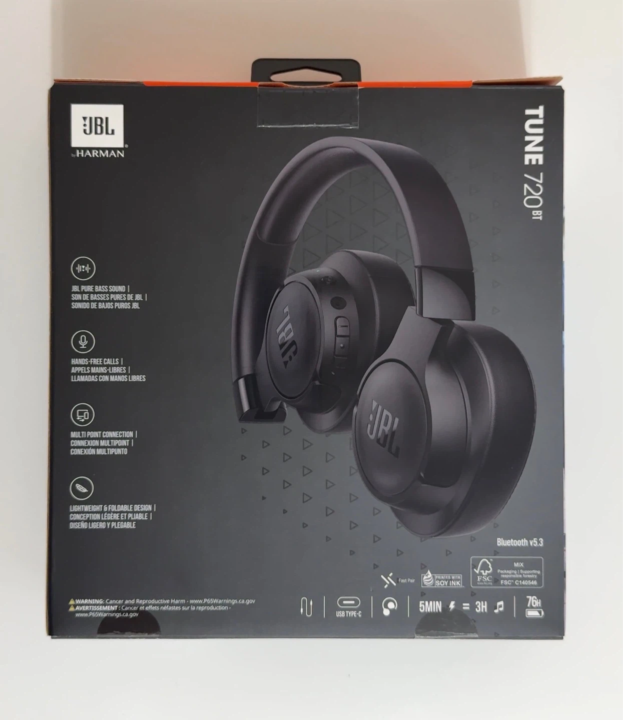 JBL Tune 720BT Wireless Headphones - Black - photo 5