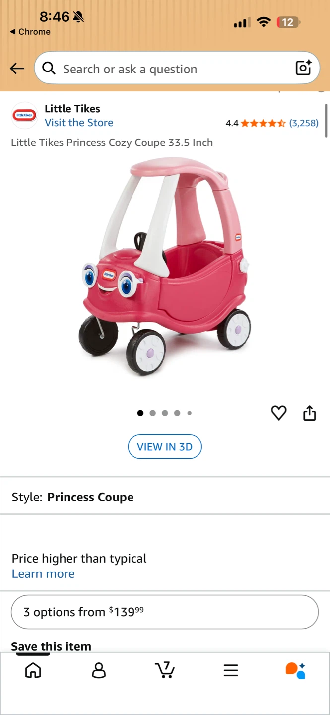 Little Tikes Princess Cozy Coupe – Like New - photo 2