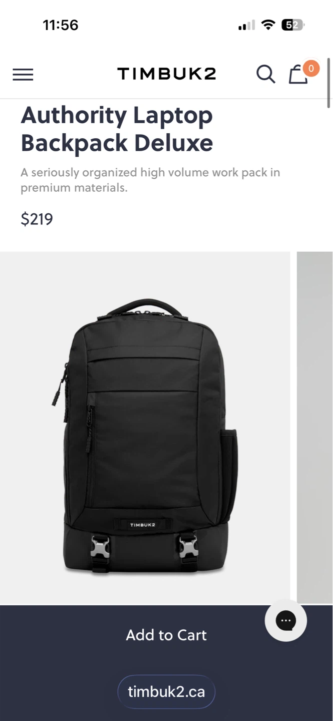 Timbuk2 Authority Laptop Backpack Deluxe - Black