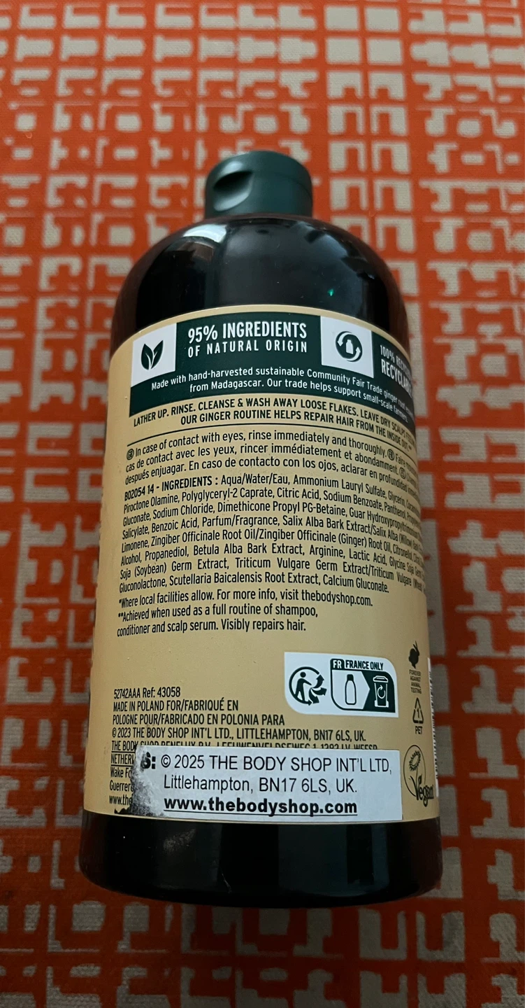 The Body Shop Ginger Scalp Care Shampoo 400ml - photo 2