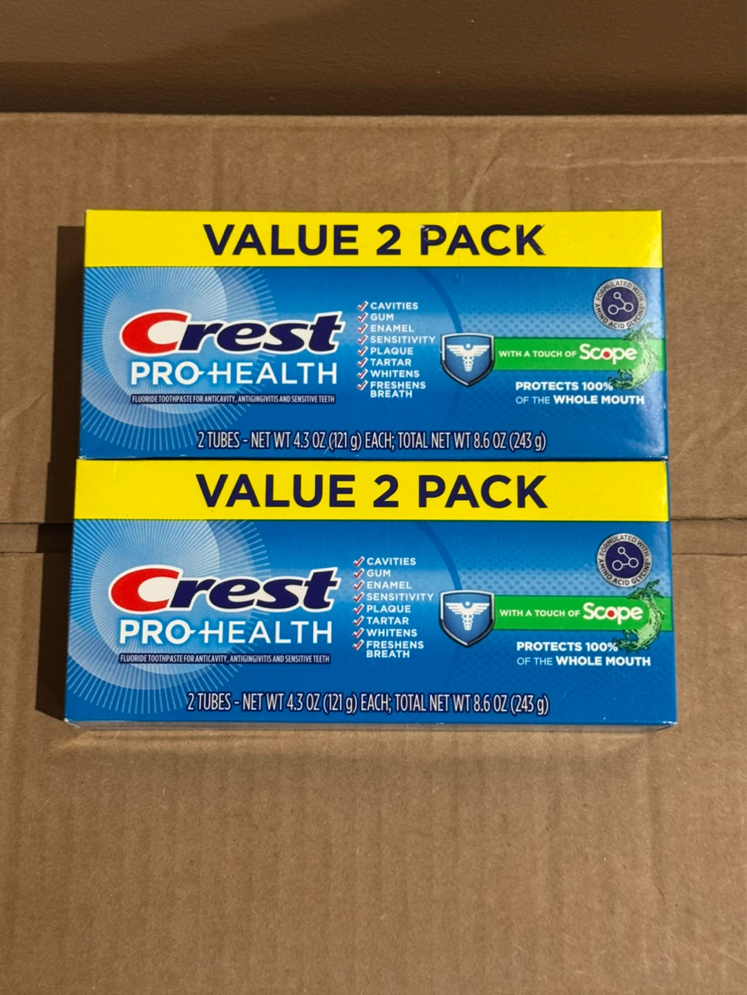 Crest Pro-Health Toothpaste Value 2 Pack (2 x 4.3 oz tubes)
