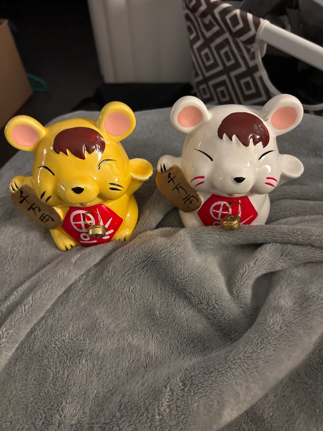 Ceramic Lucky Cat Piggy Bank Pair